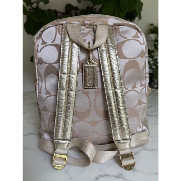 Coach Poppy Signature Graffiti Appliqué Backpack & Wallet Set Khaki Gold Multi main image 7